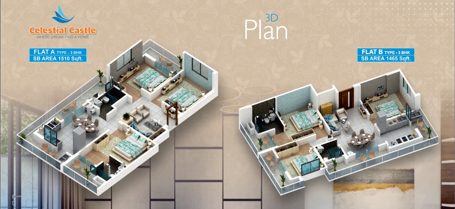 Punam Enclave 3D Plan